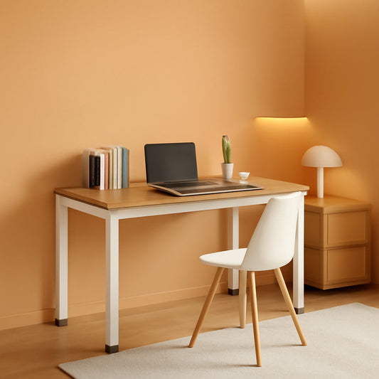 Home Office Desk 45 Degree Metal Legs With Adjustable Pads