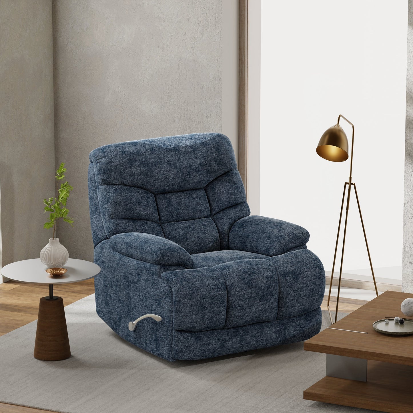 Swivel Glider Recliner in Alaska Glacier