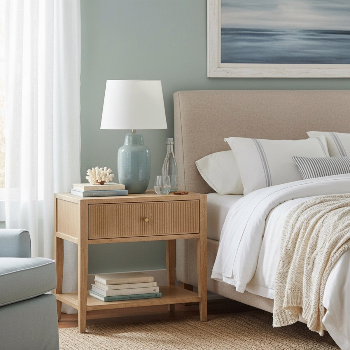 Fleur Natural 1-Drawer Nightstand