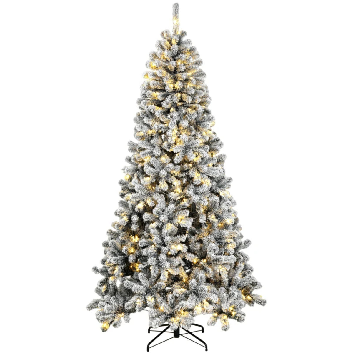 6 ft Pre-Lit Snow-Flocked Northern Pine Artificial Christmas Tree