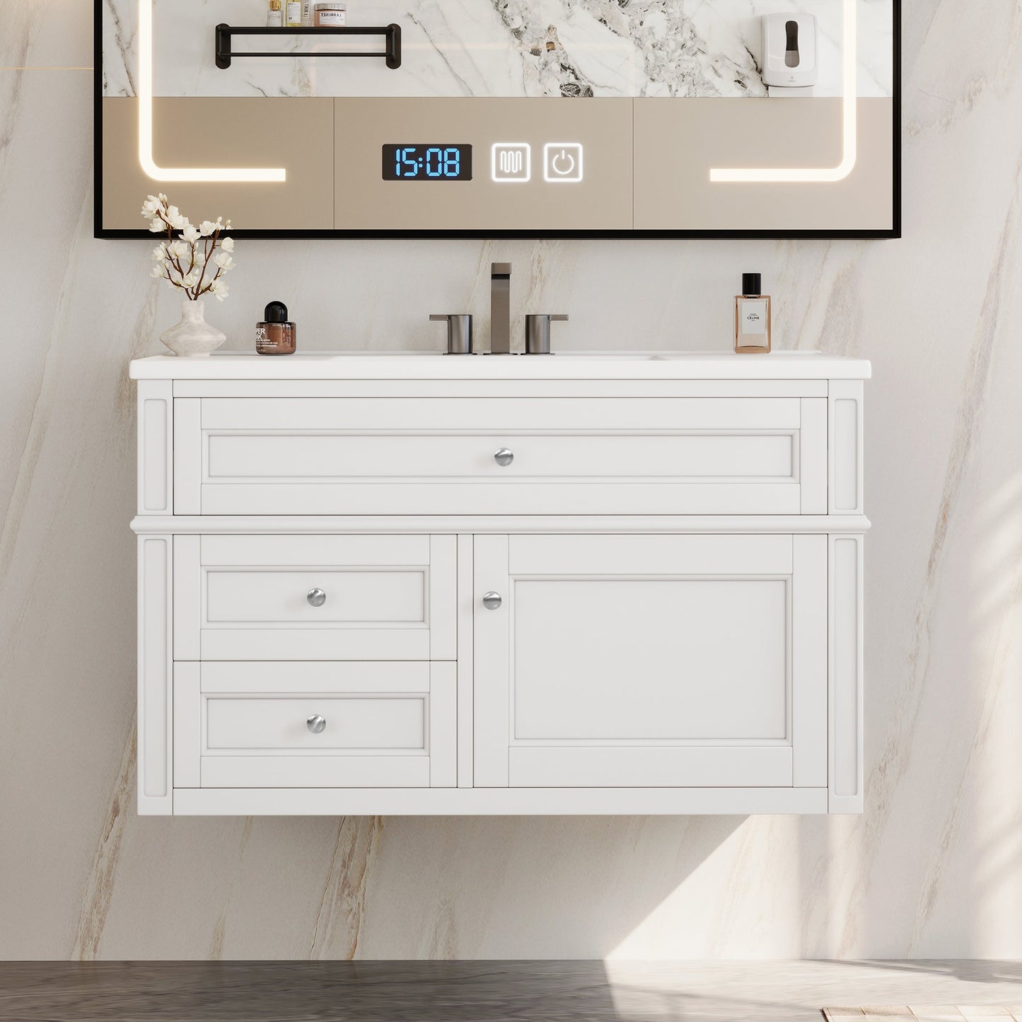 36'' Wall Mounted Bathroom Vanity
