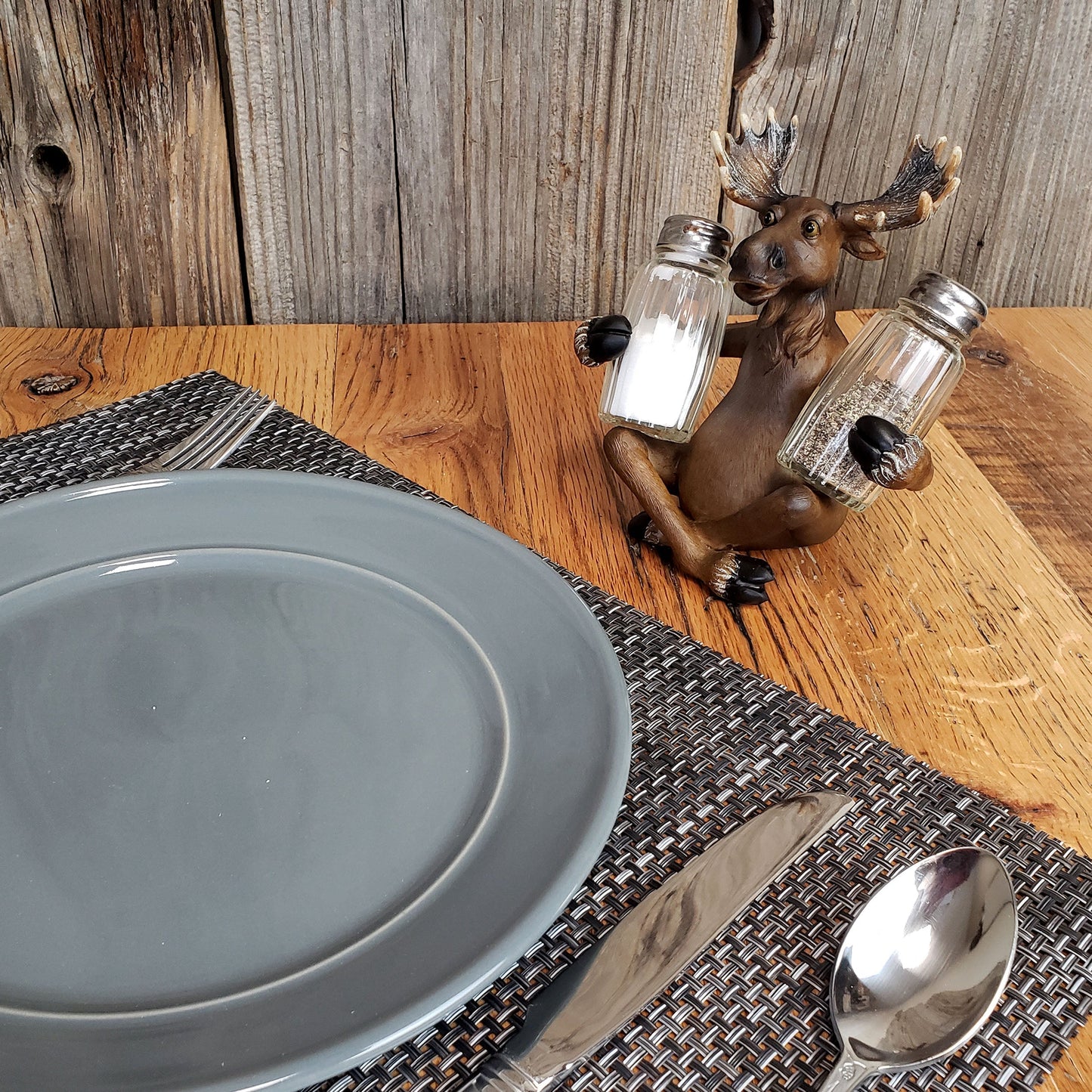 Salt and Pepper Shakers-Moose Holding