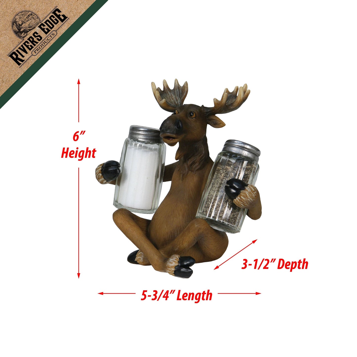 Salt and Pepper Shakers-Moose Holding