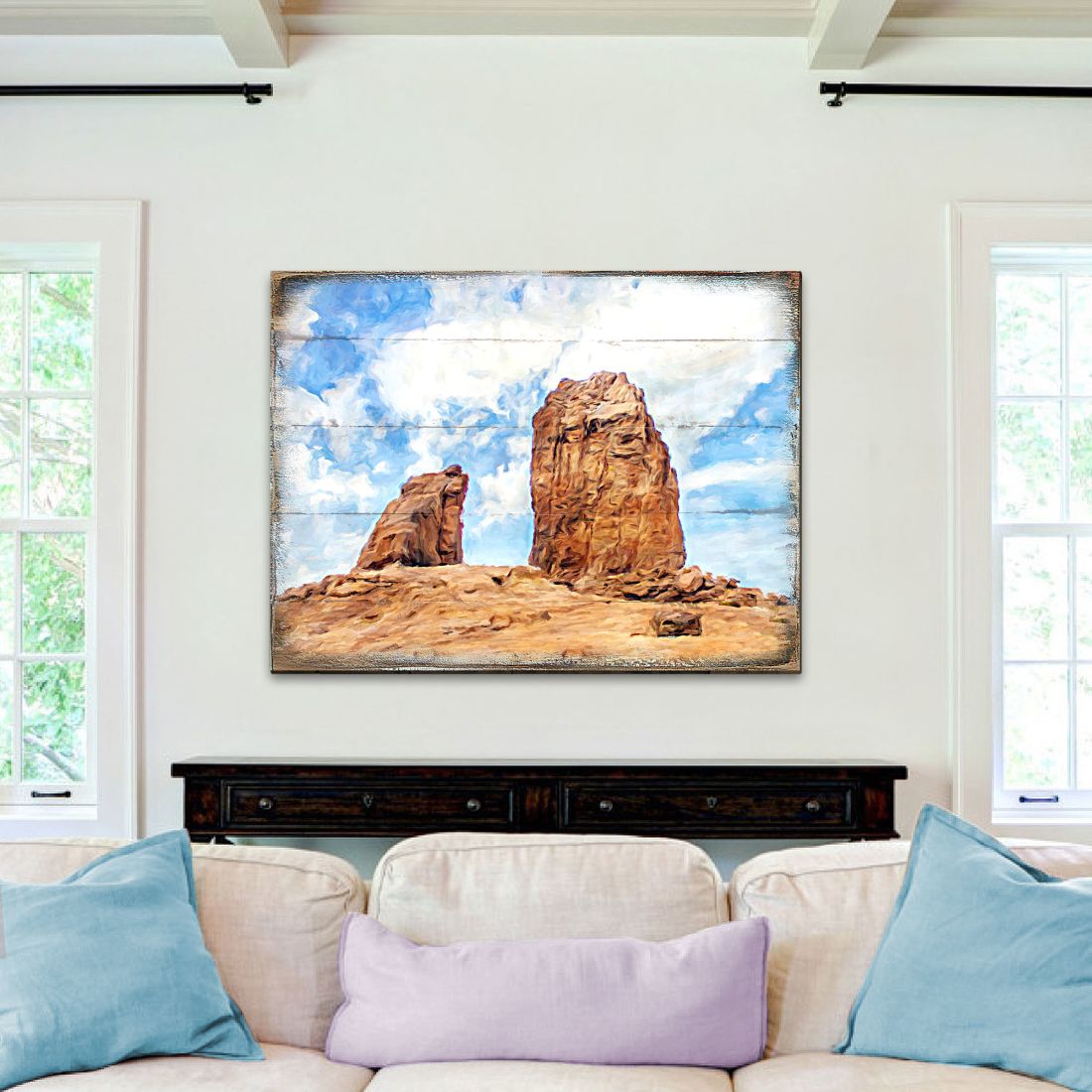 Hogge Canyons Landscape Wooden Wall Art by Nature Wonders - Nature Wildlife Decor  - 95276B