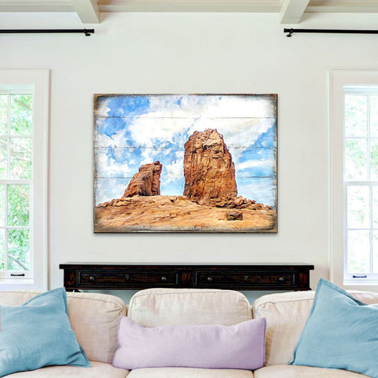 Hogge Canyons Landscape Wooden Wall Art by Nature Wonders - Nature Wildlife Decor  - 95276B