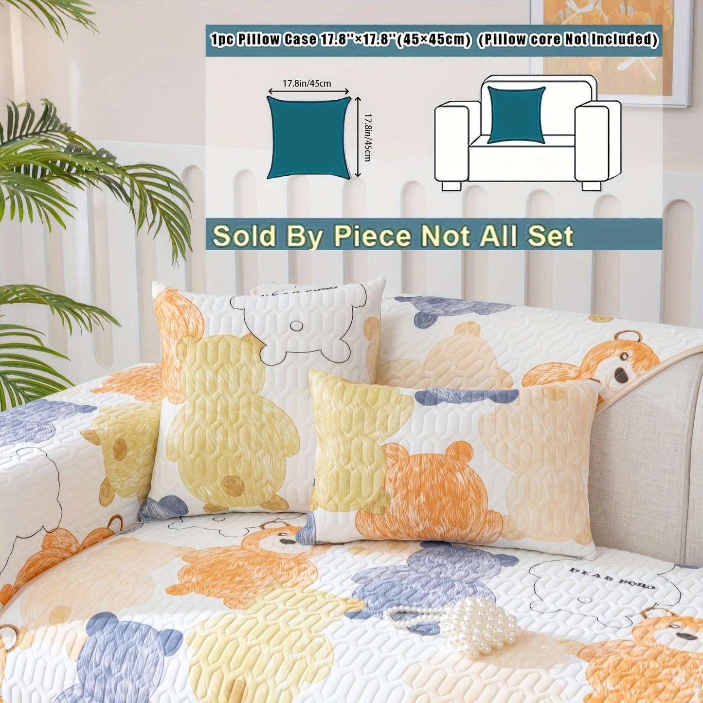 Bohemian Chic Ice Silk Sofa Cover | Extra Large Pet-Friendly Slipcover