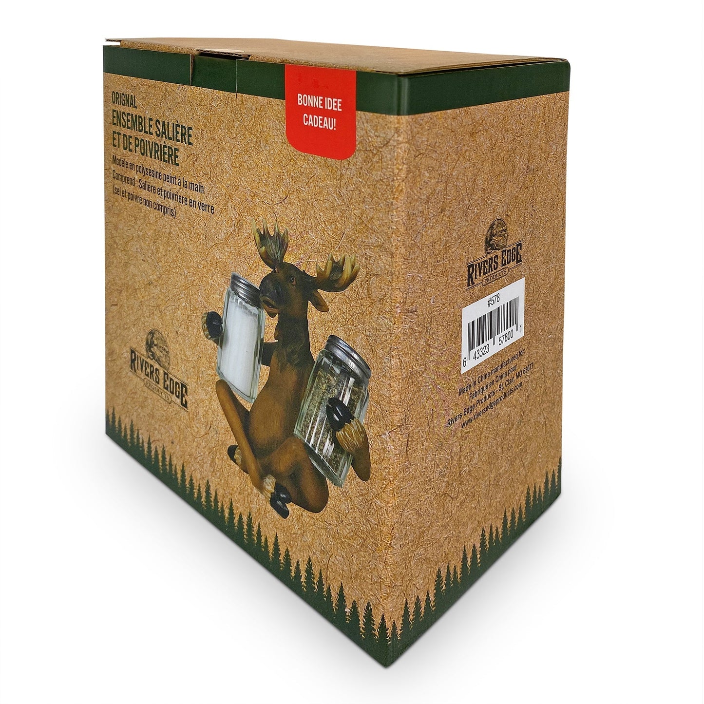 Salt and Pepper Shakers-Moose Holding