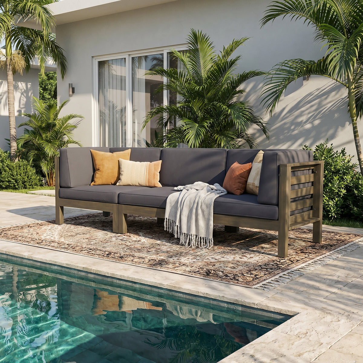 Oana 3-Piece Sofa Set, Dark