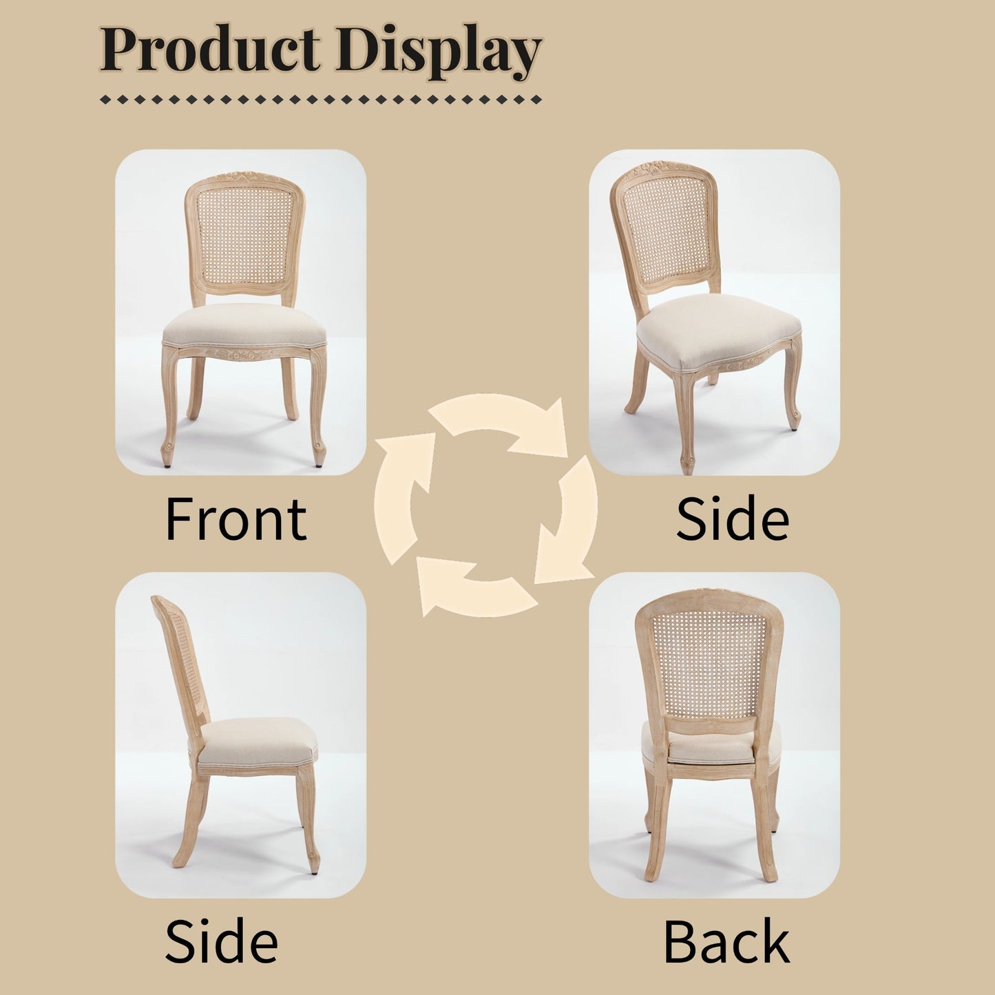 French Country Dining Chairs Set of 2