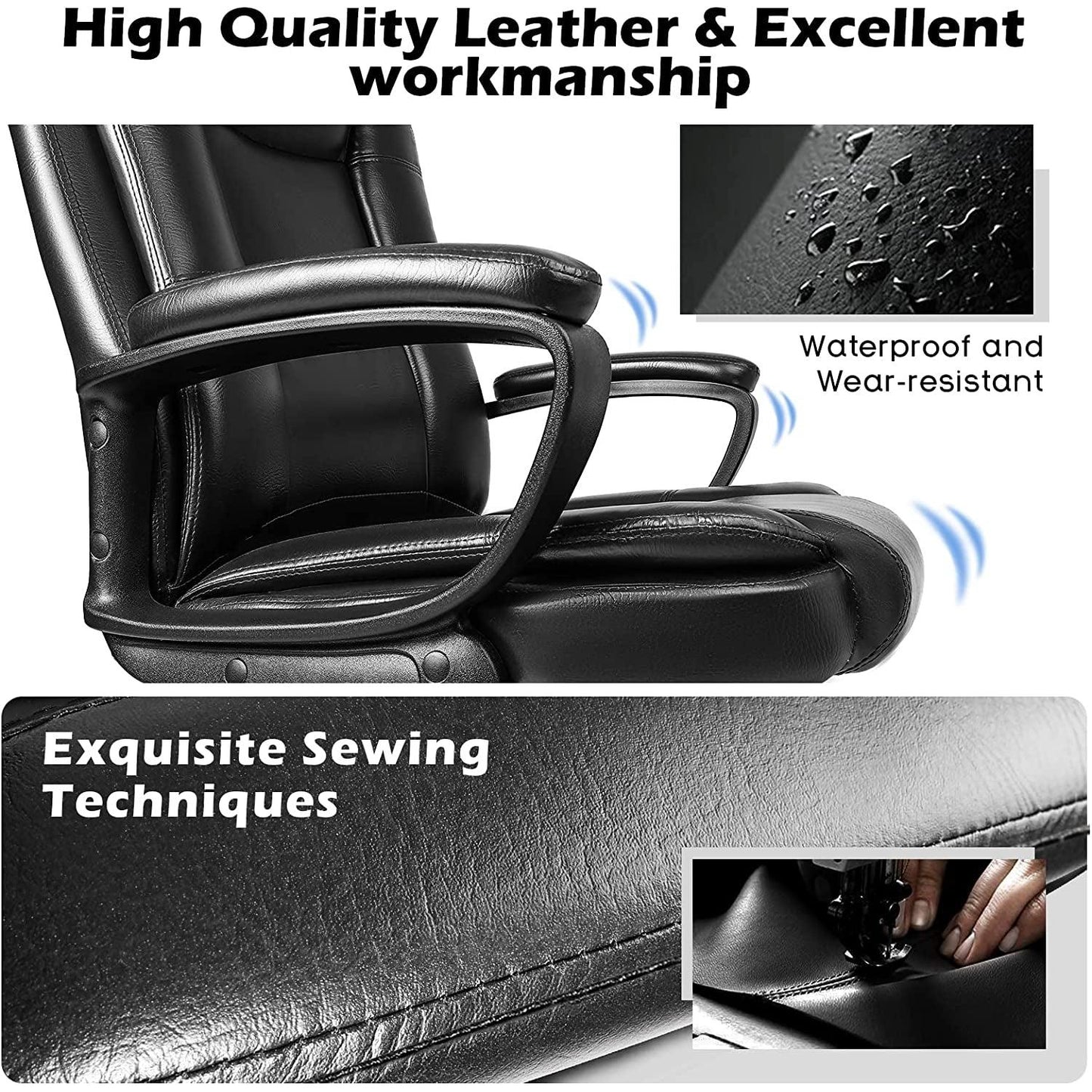 Ergonomic Executive Chair Lumbar Support Height Adjustable