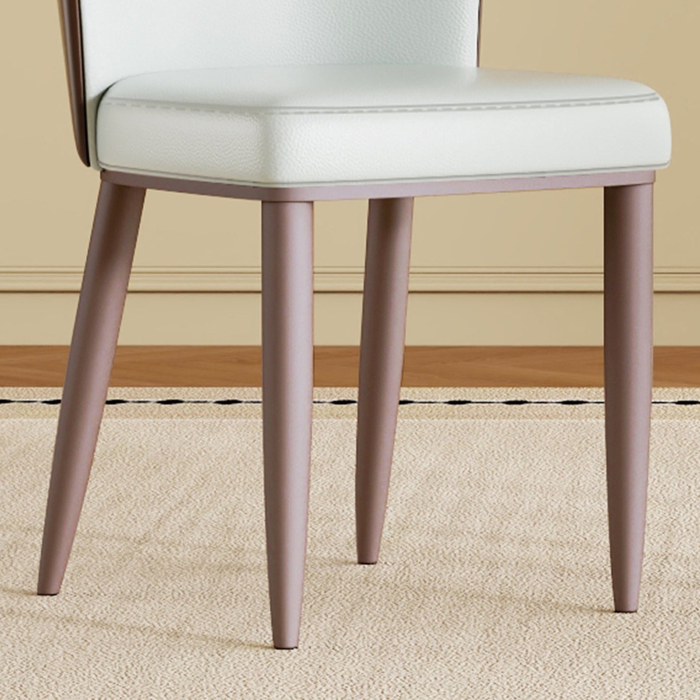 Modern Dining Chair with Carbon Steel Legs – Set of 2