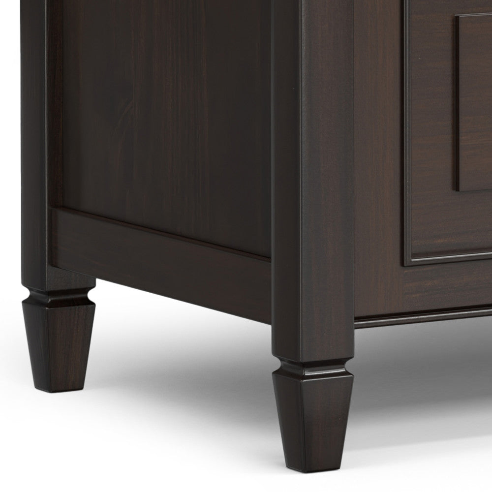 Connaught 30 Inch Wide Solid Wood Small Entryway Storage Bench