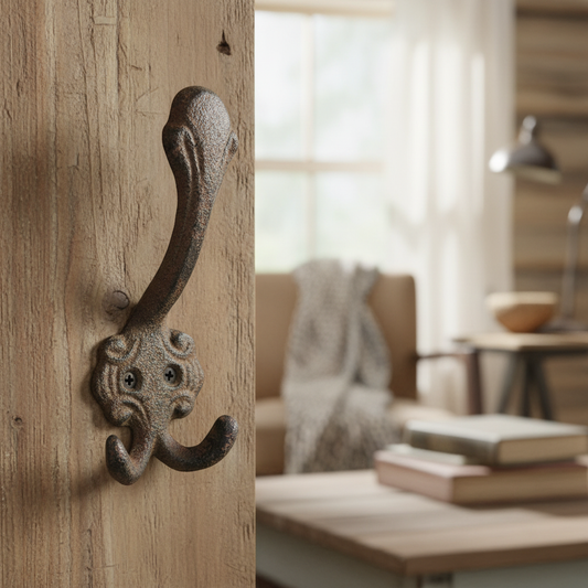 Timeless Antique Cast Iron Hook, Classic Home Storage Solution