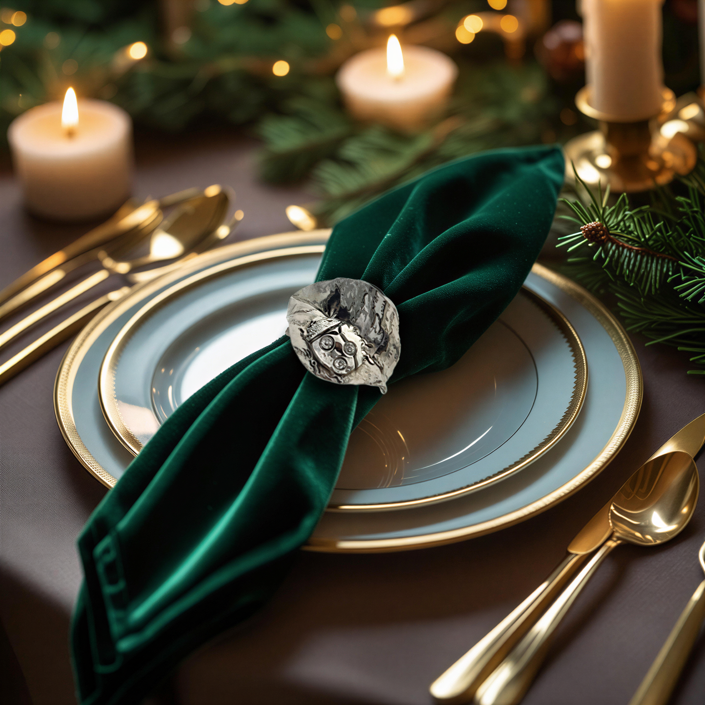 Gold Leaf Napkin Rings – Elegant Rust Resistant Table Decor Rings for Dining