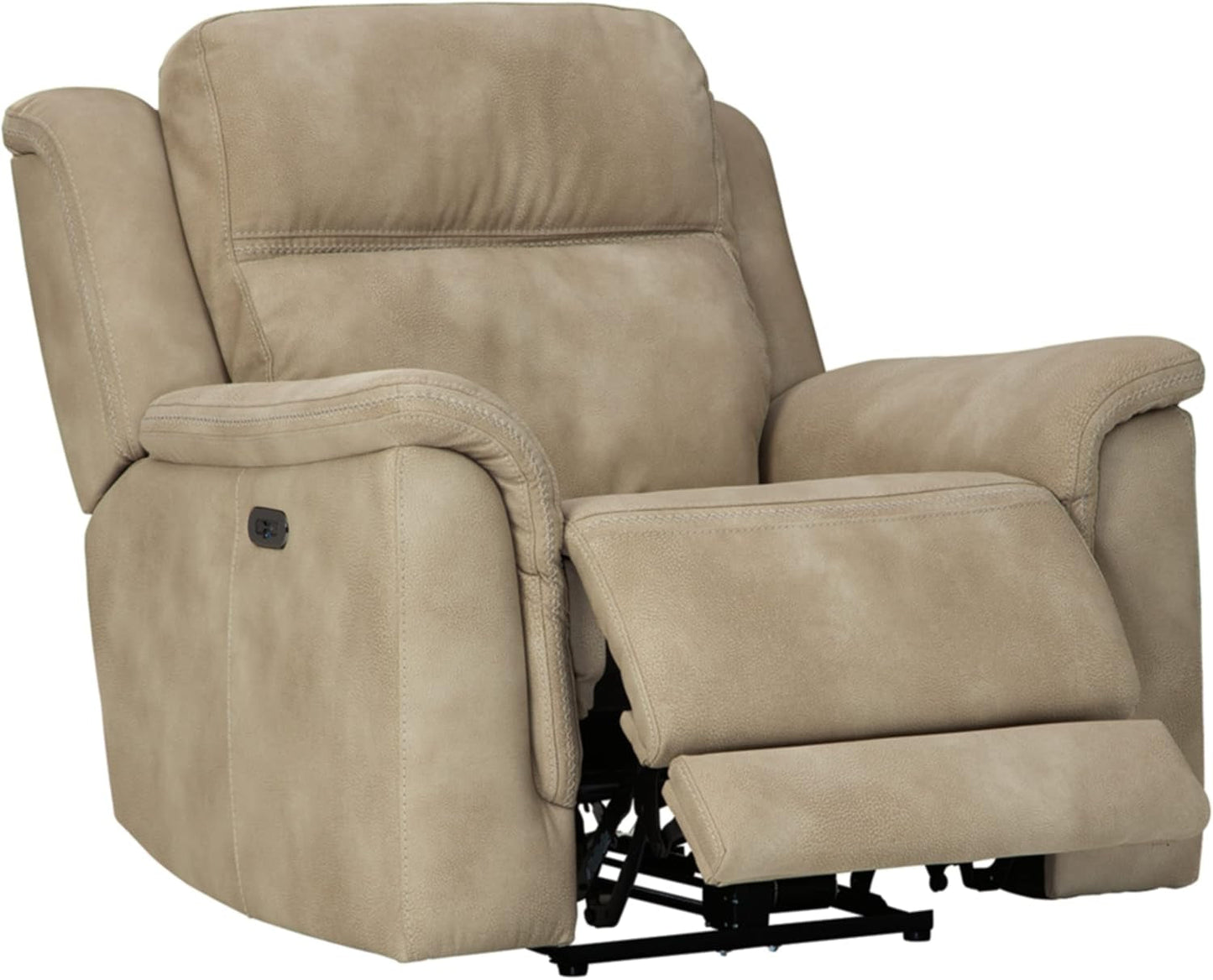 Durapella Power Recliner With Adjustable Headrest Beige