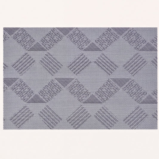 PVC Placemats – Non Slip Table Protectors for Dining Table, Gray & Silver