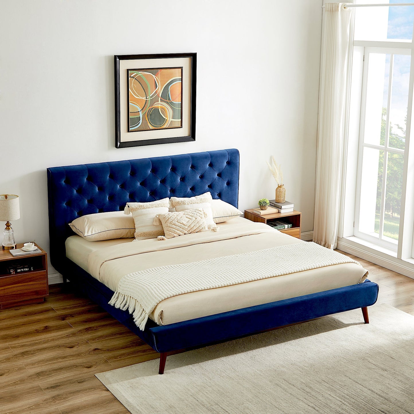 Dillon Mid-Century Modern Platform Bed