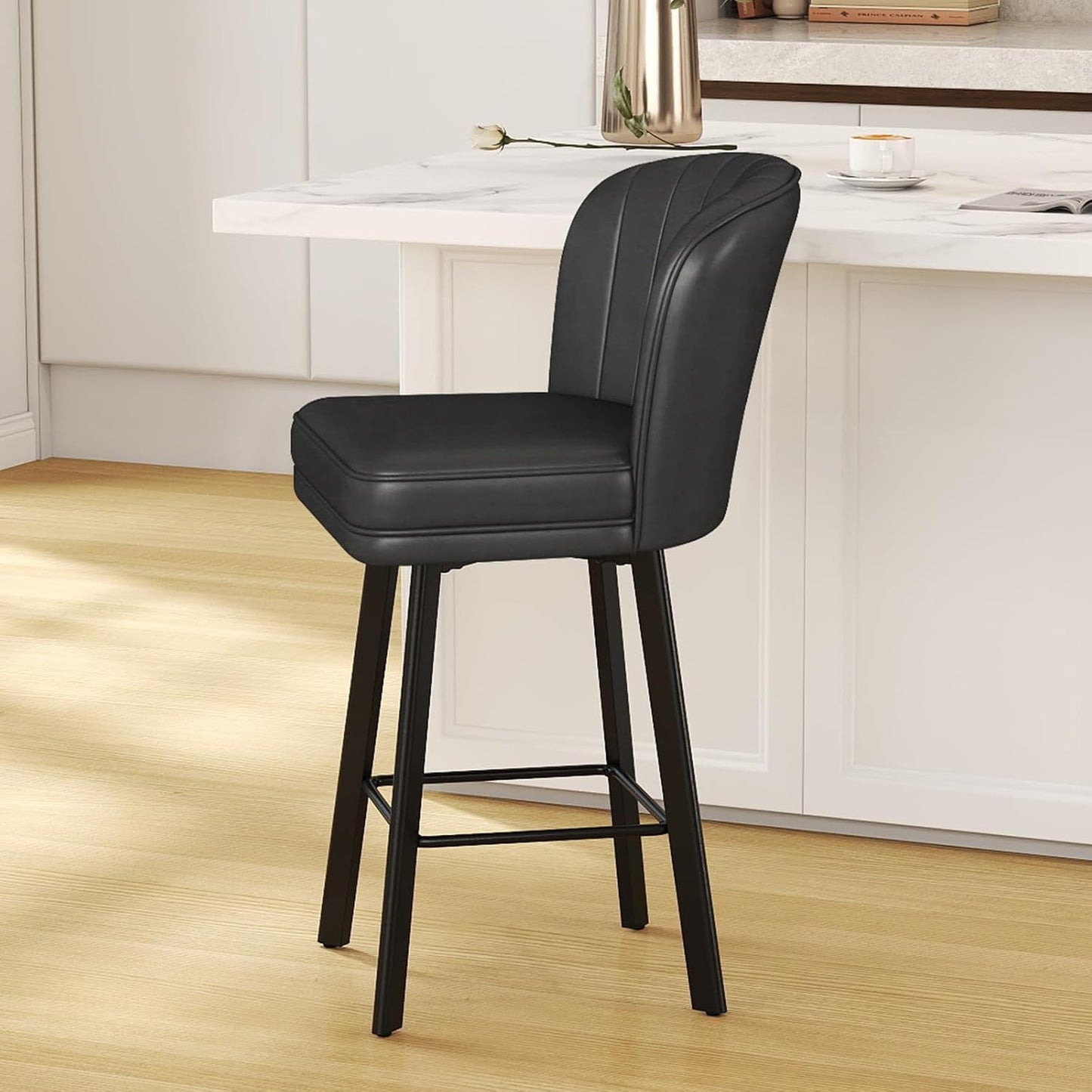 Modern Swivel Counter Height Bar Stools Set of Four