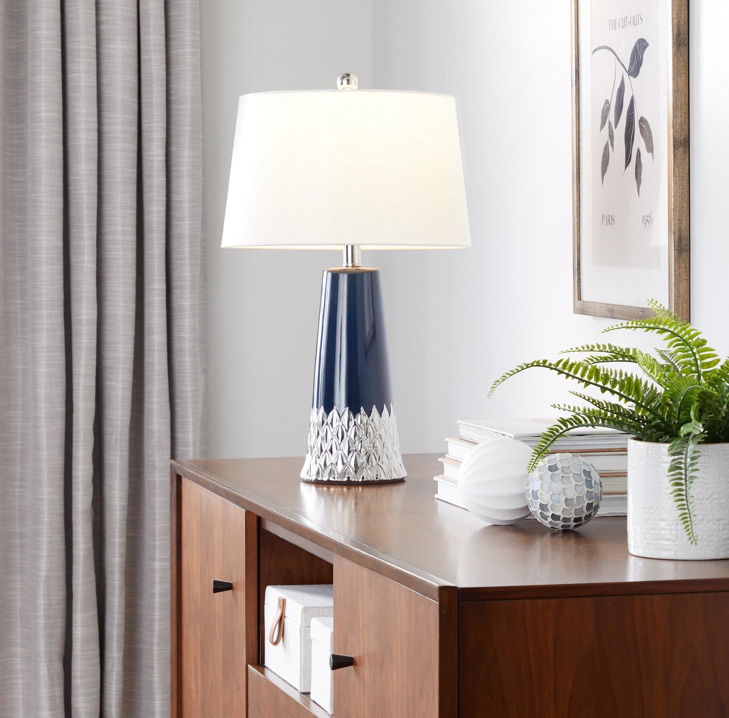 Penelope 22" Contemporary Ceramic Table Lamp