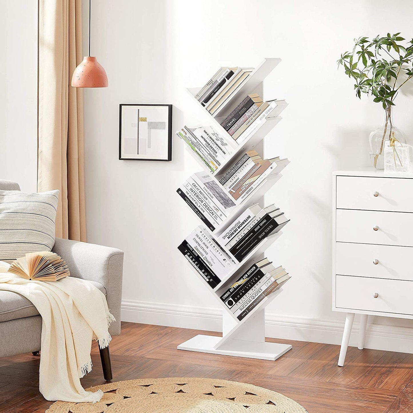 Tree Branch Bookshelf 8 Tier For Small Spaces Home Office