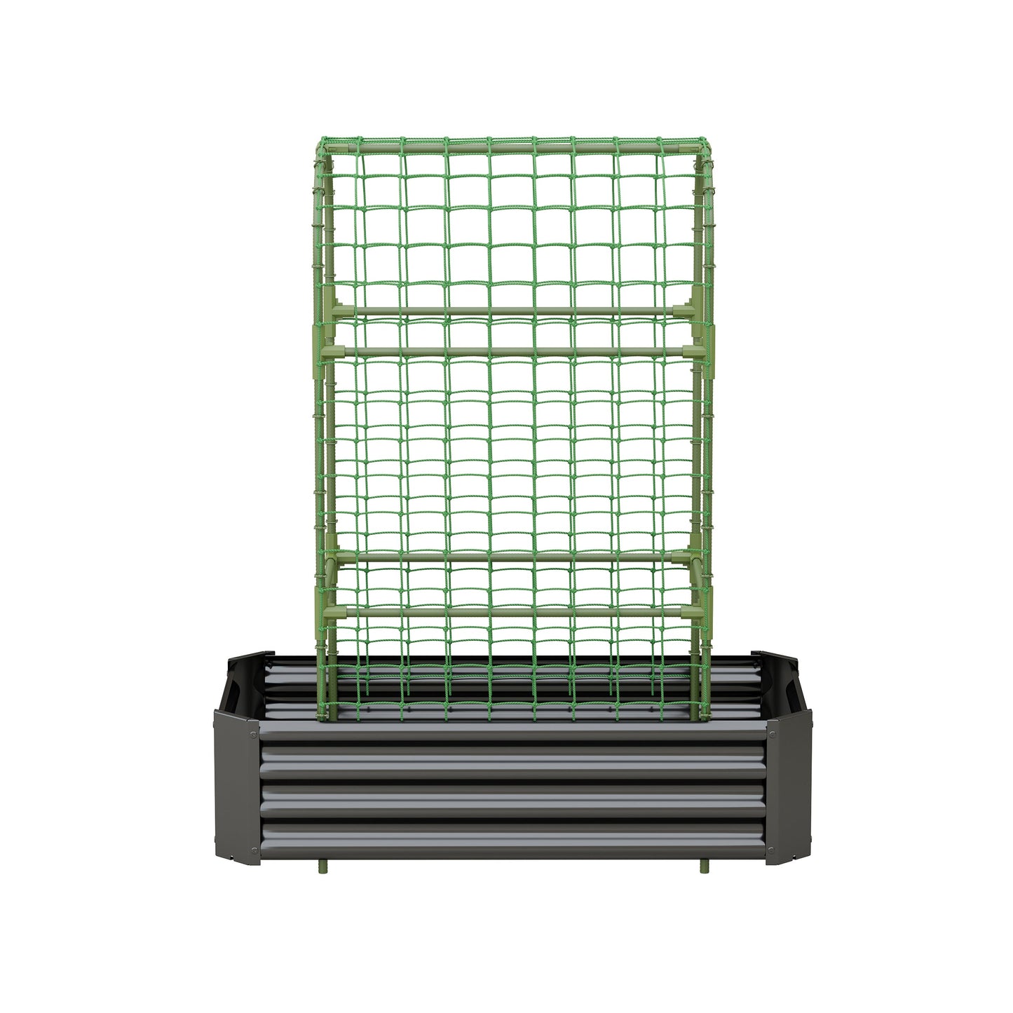2-in-1 Raised Garden Bed with Trellis
