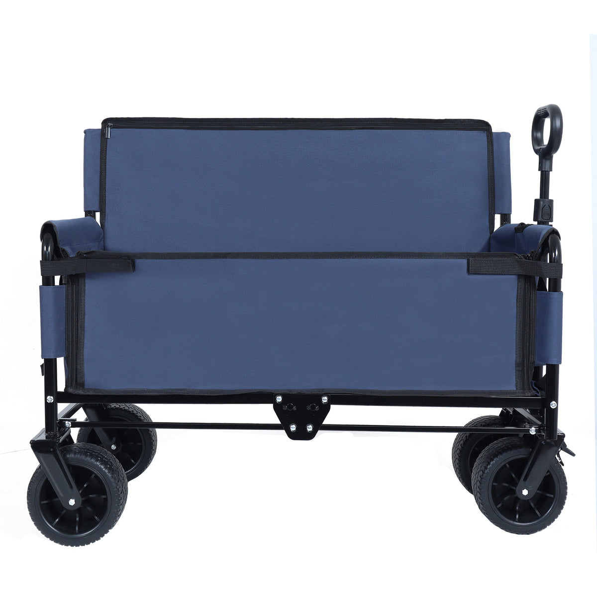 3-in-1 Convertible Folding Wagon Cart with Bench Seat & Storage