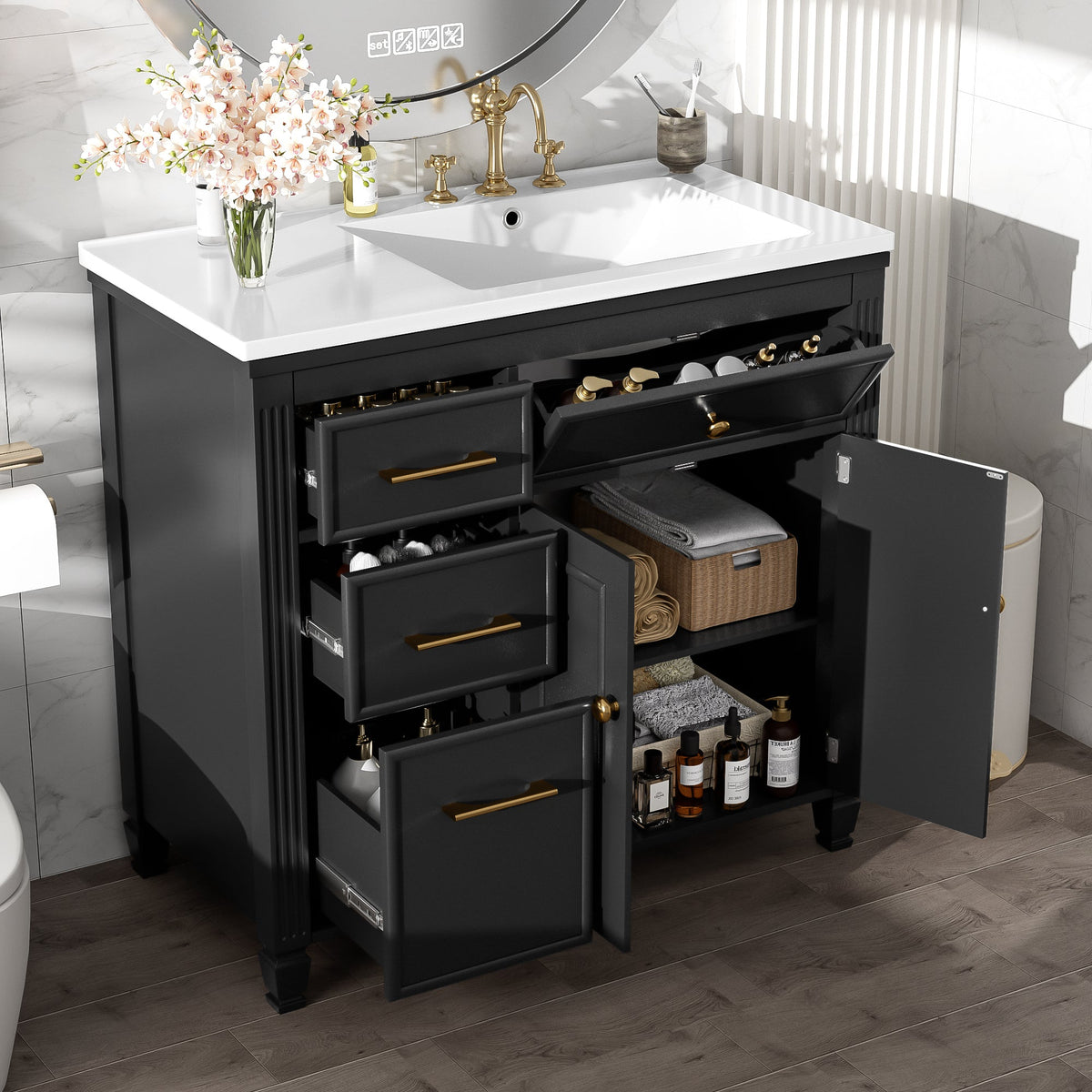 36" Bathroom Vanity with Sink
