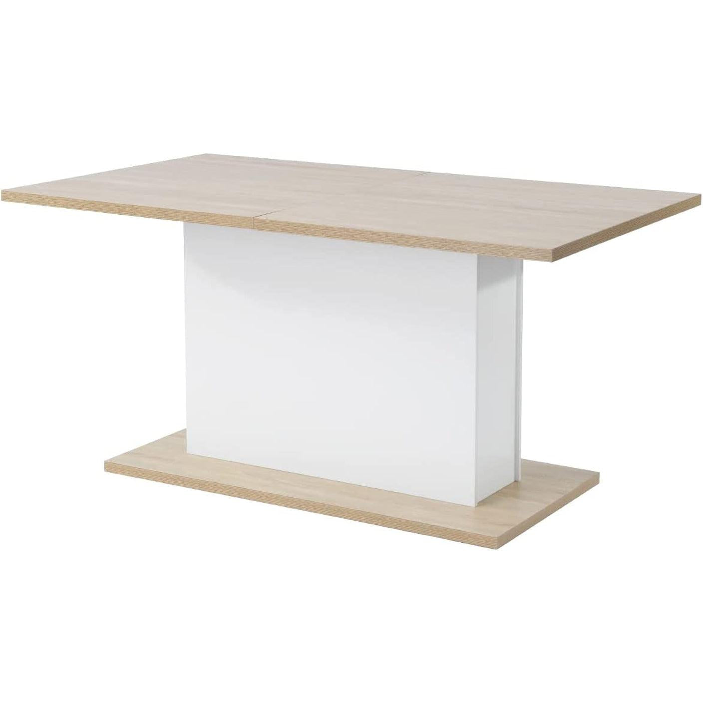 Extensible Dining Table For 4 To 8 People Wooden Top