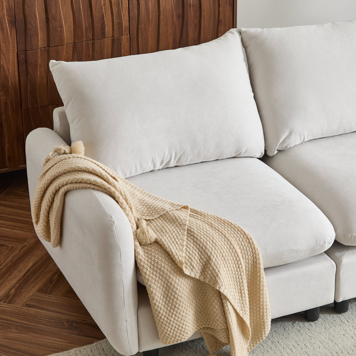 99 in. 3-Piece Modular Free Combination Sectional Sofa Couch