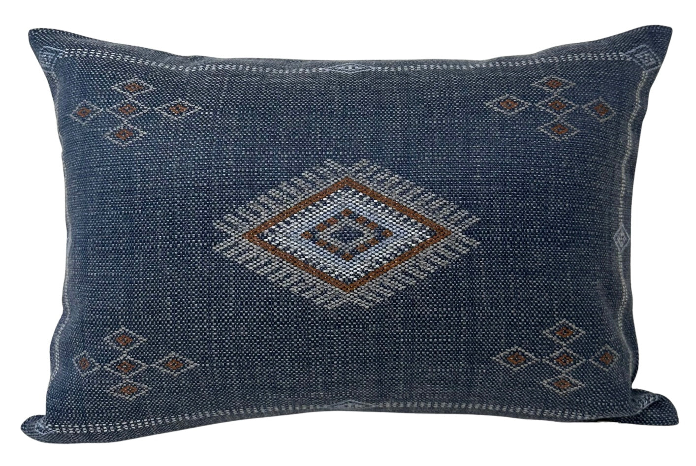 Diamond Woven Pillow Cover in Navy, Indoor Outdoor Pillow