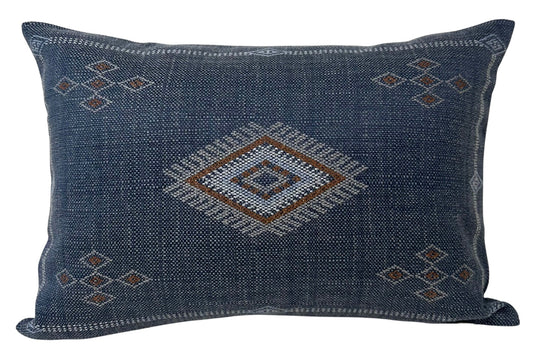 Diamond Woven Pillow Cover in Navy, Indoor Outdoor Pillow