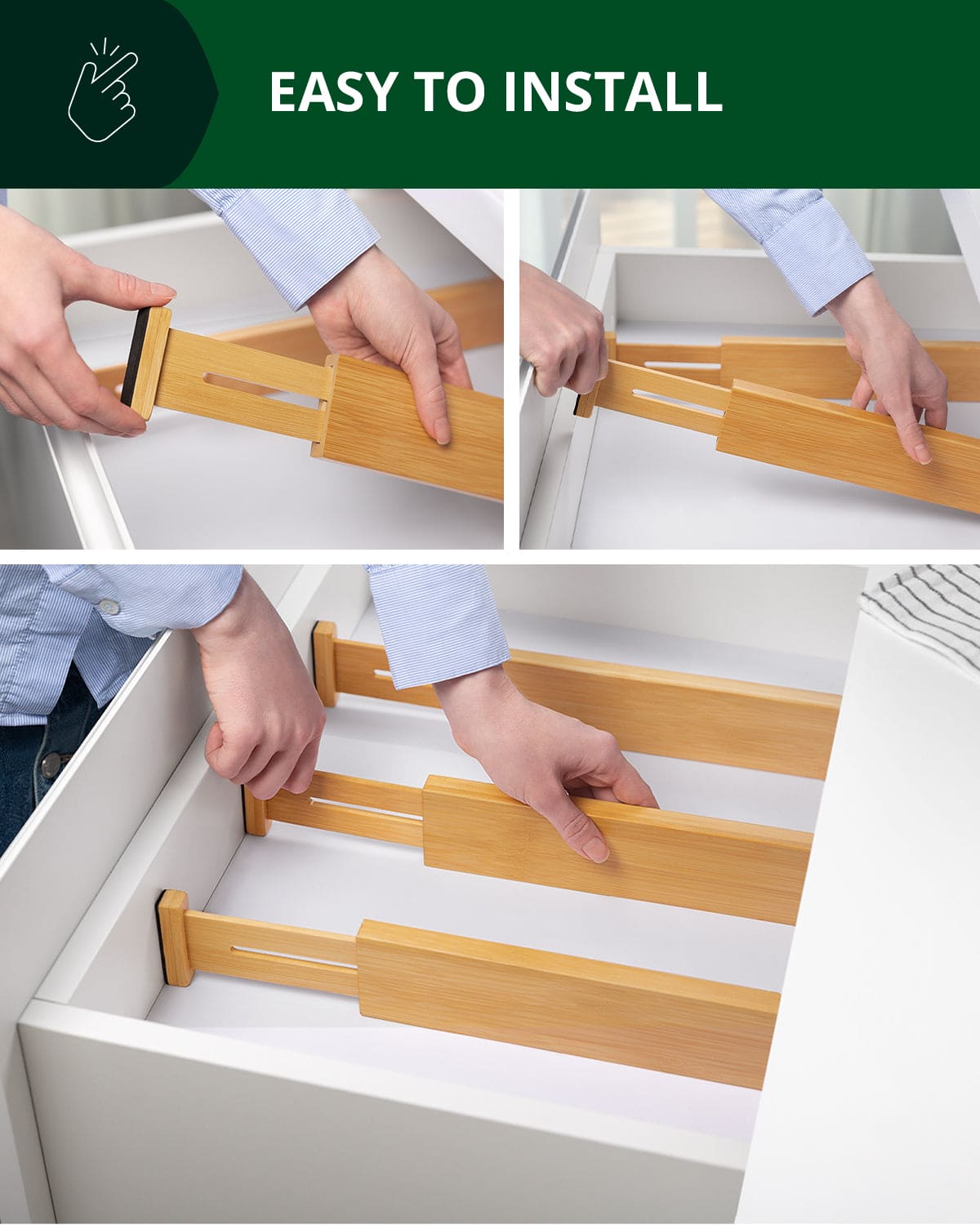 Drawer Dividers 22”, Natural