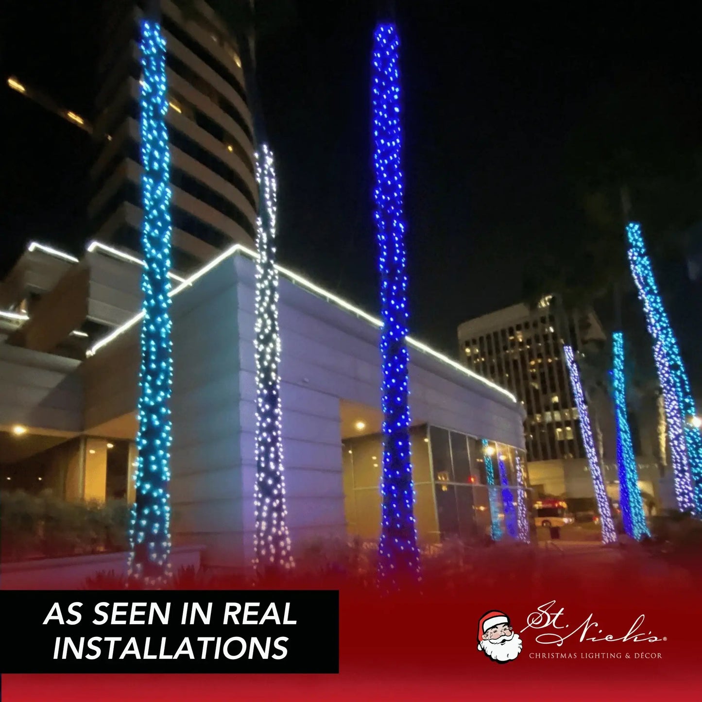 LED Mini Lights 5MM Aqua Twinkle Green Wire - 6" Spacing