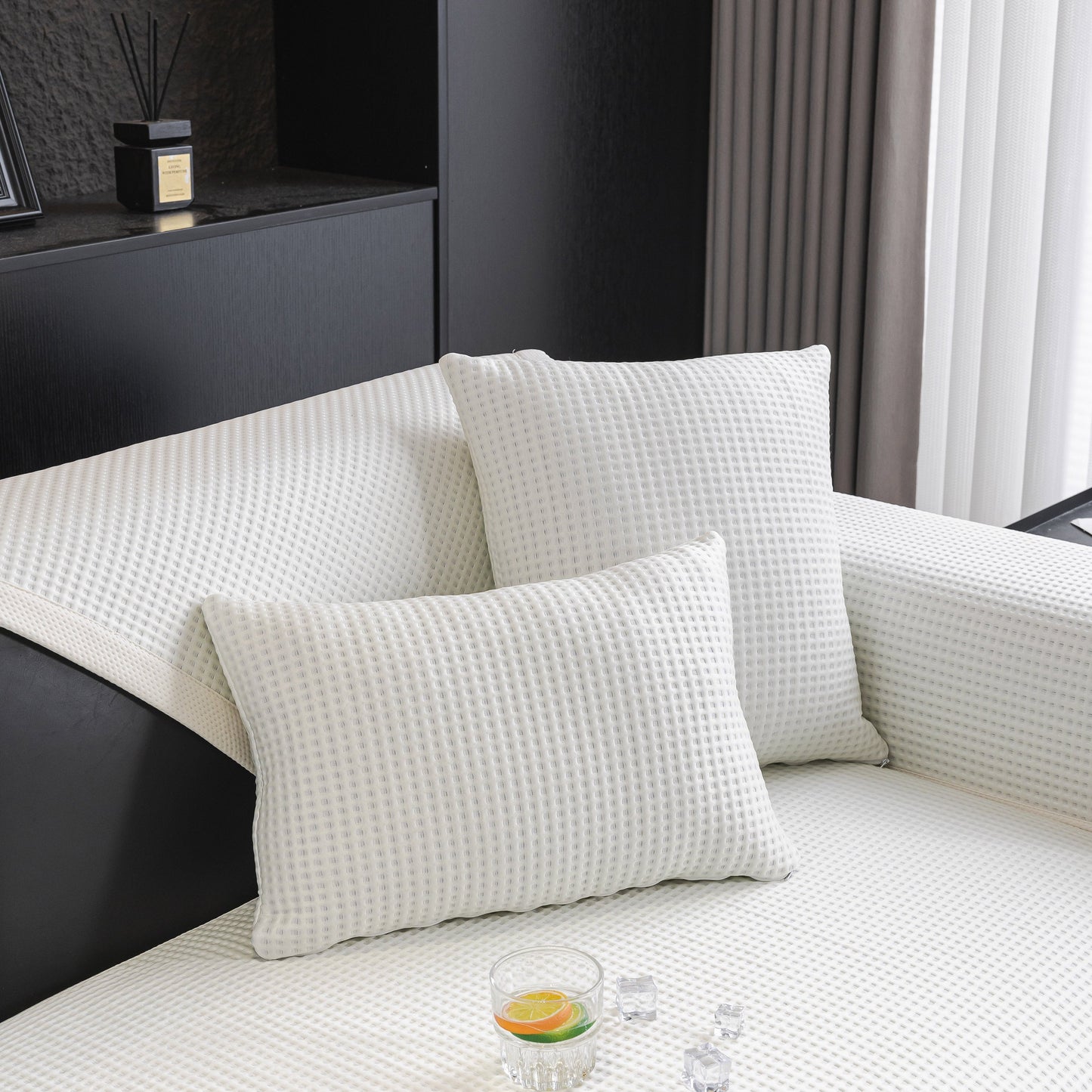 Non-Slip Cooling Breathable Couch Protector Towel, Lightweight Slipcover for Sofas