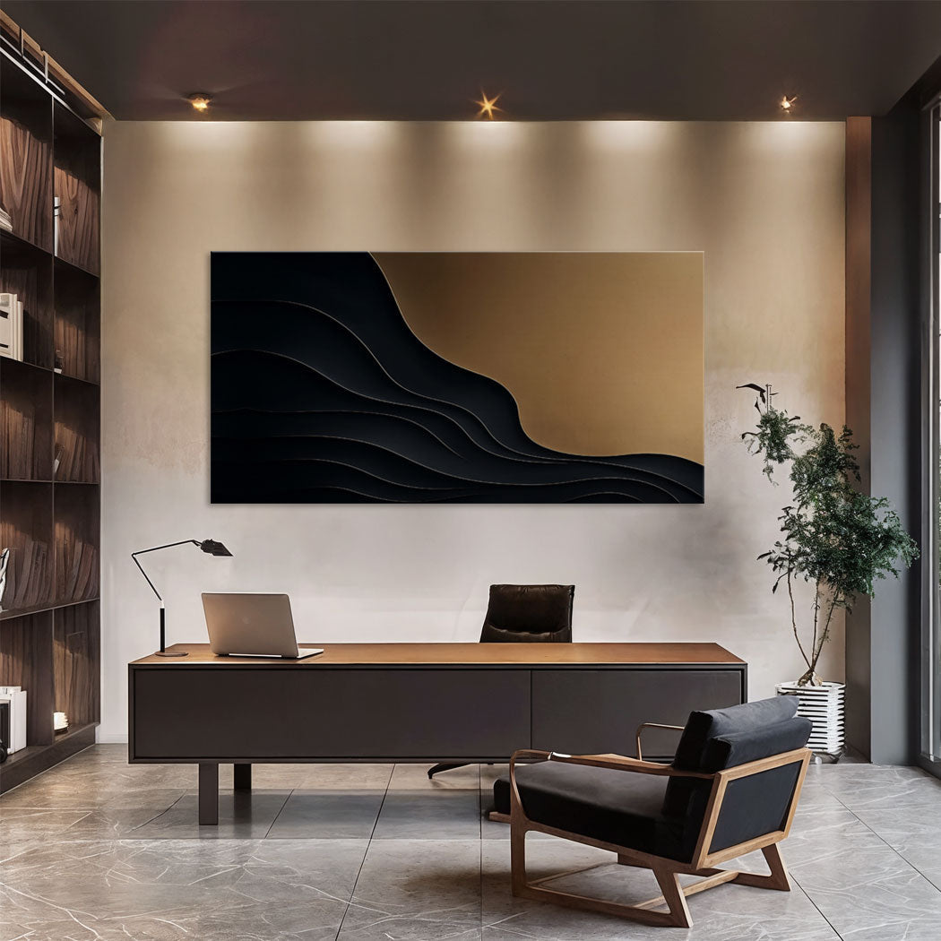 Black And Gold Minimalist Abstract X