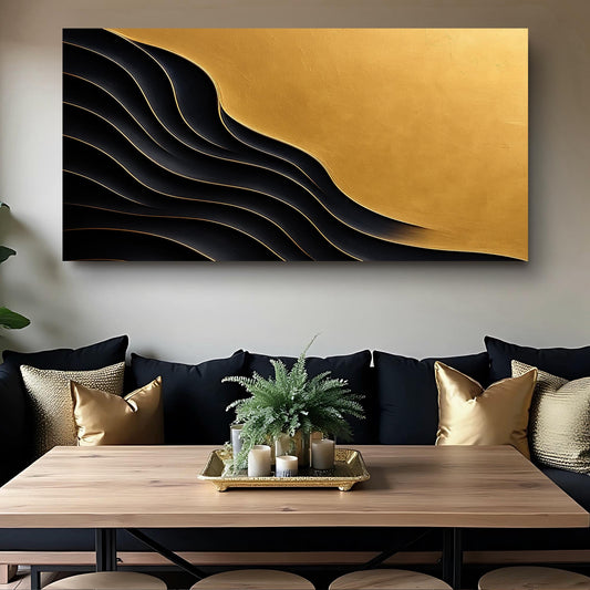 Black And Gold Minimalist Abstract XI