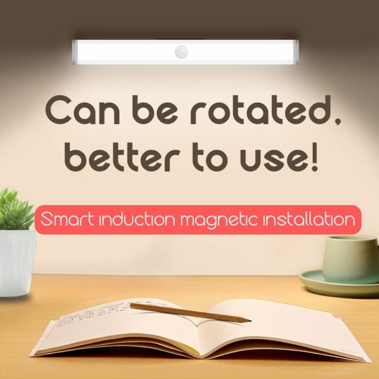 Stick Anywhere LED Motion Activated Sensor Light Rechargeable