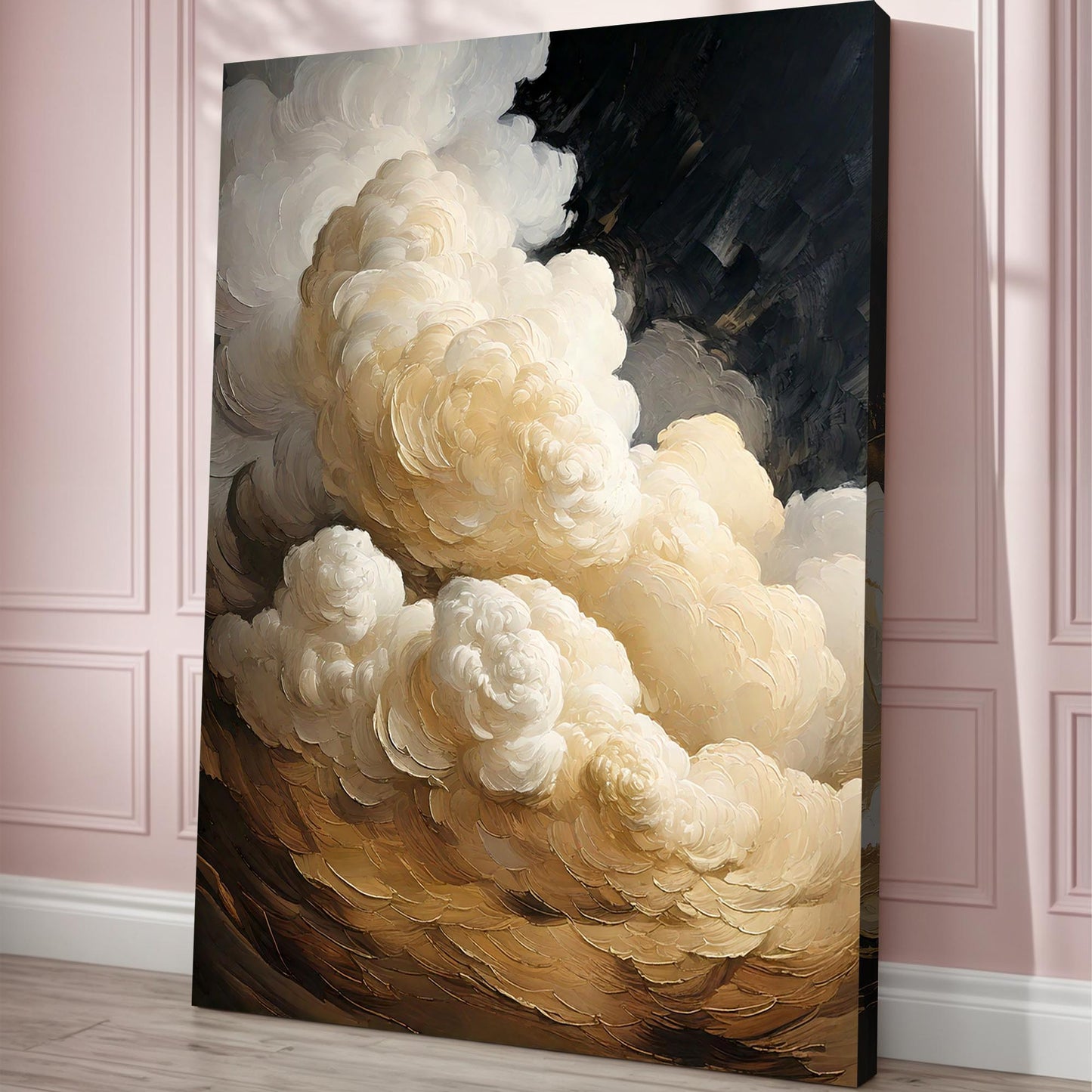 Beige Cloud Abstract Wall Art