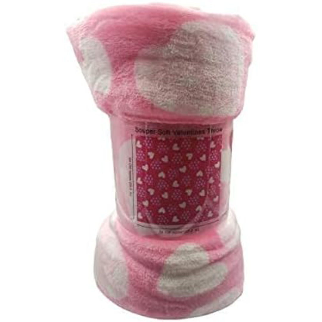 Ultra Plush Mothers Day Valentine's Day Heart-Themed Throw Blanket – Soft, Cozy, and Luxurious Fleece, 50" x 60"