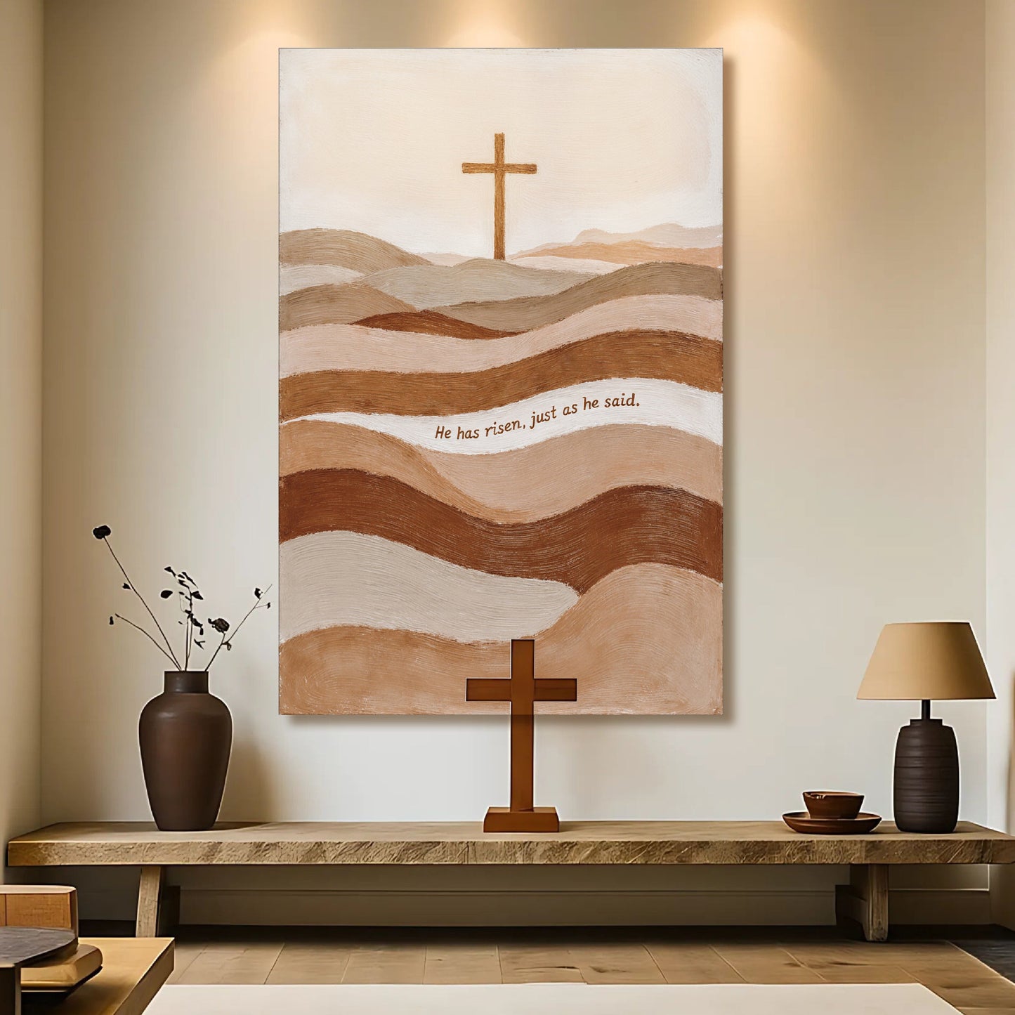 He Has Risen Just As He Said Faith Sign