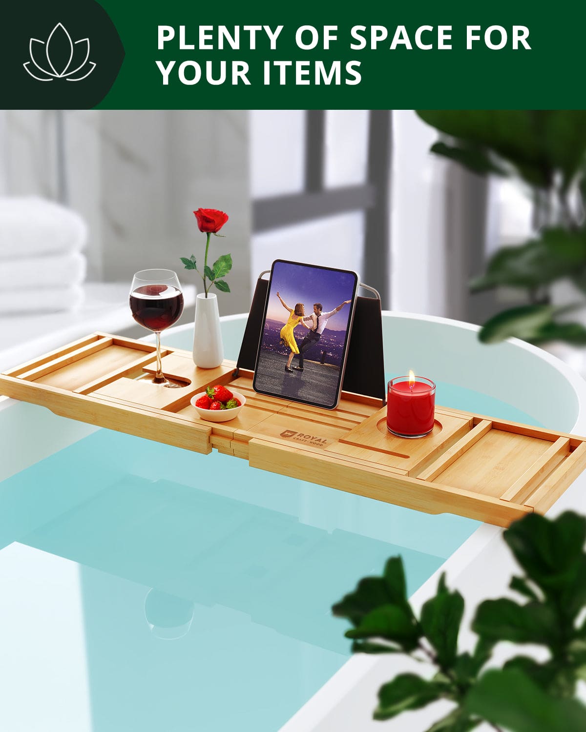 Bathtub Caddy Tray, Natural