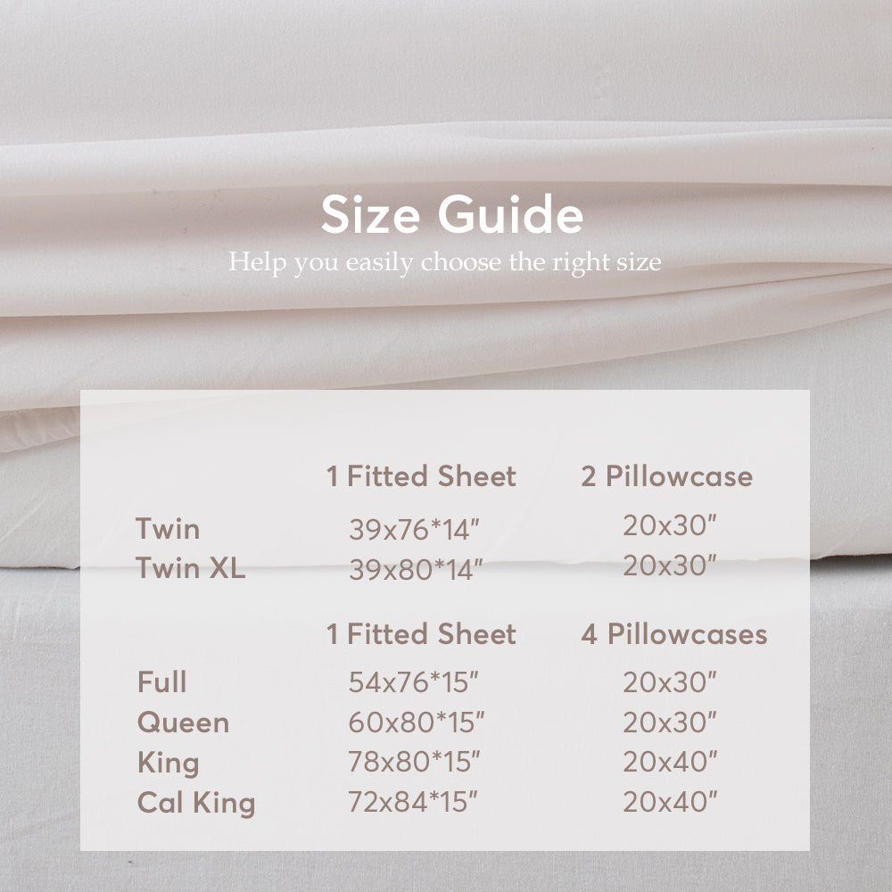 Kasentex All Season Deep Pocket Fitted Sheet Set with Pillowcases, Room Decor, Graduation Gifts