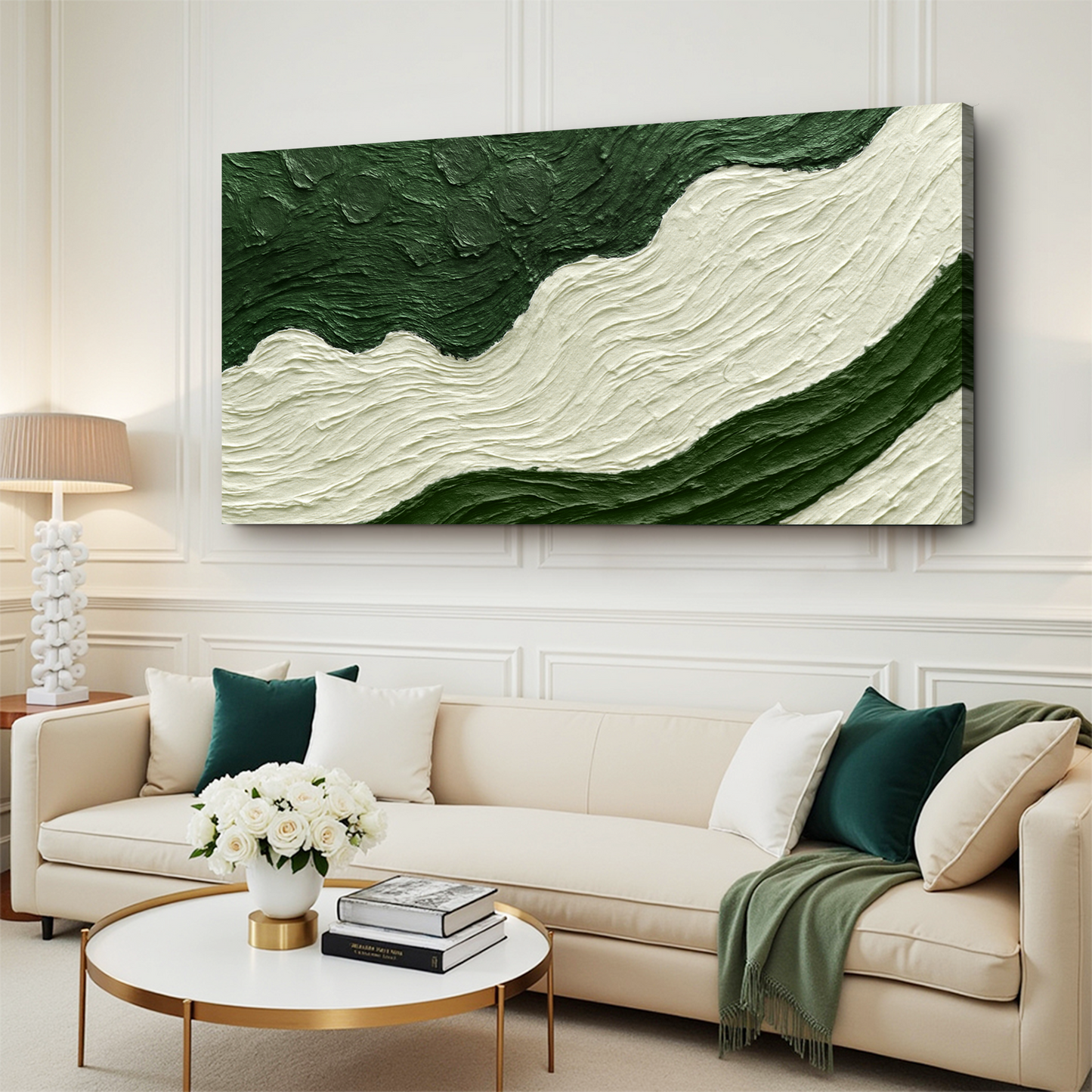 Green Rivers Abstract Wall Art VII