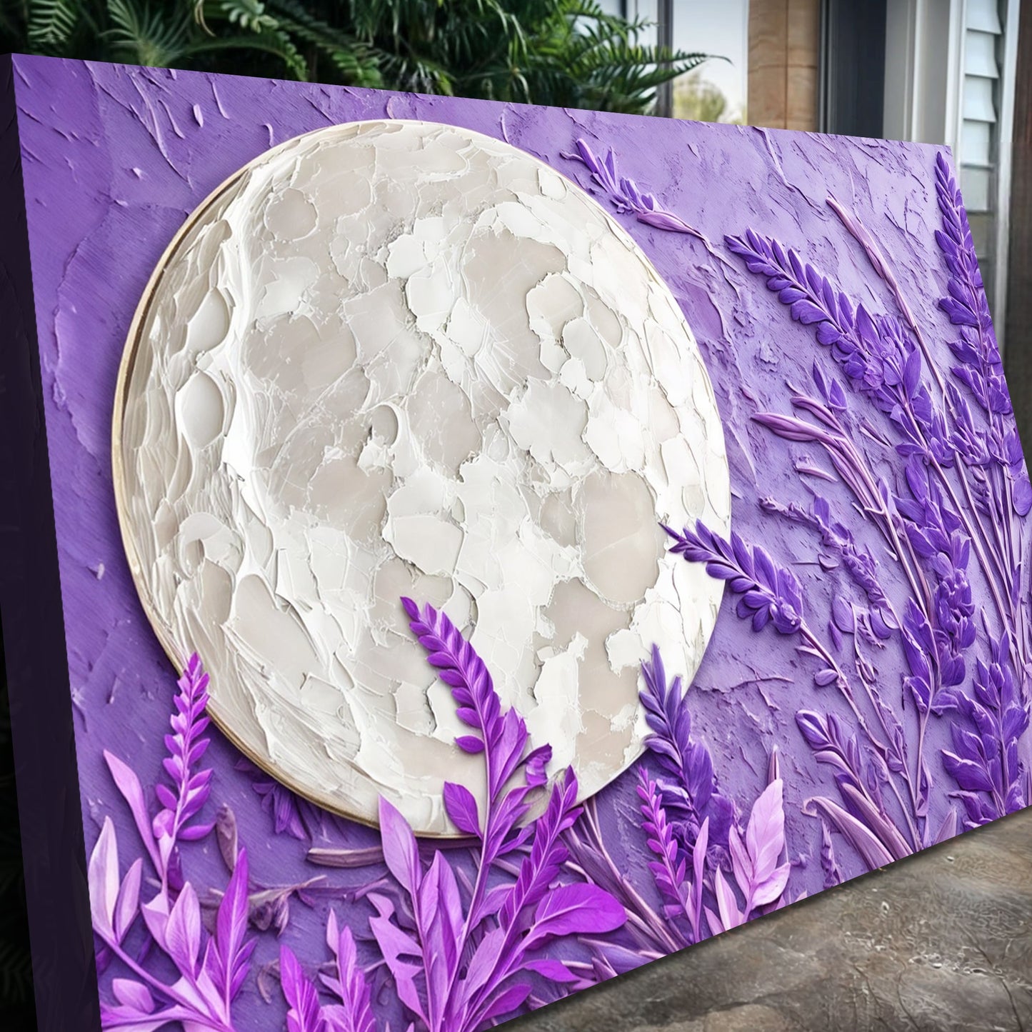 3D Lavander Moon Wall Art
