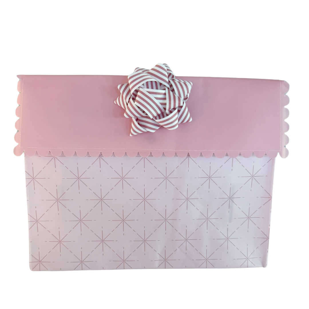 EverBow: Pink (Reusable Gift Wrap Bags – Sustainable, Foldable, Eco-Friendly)