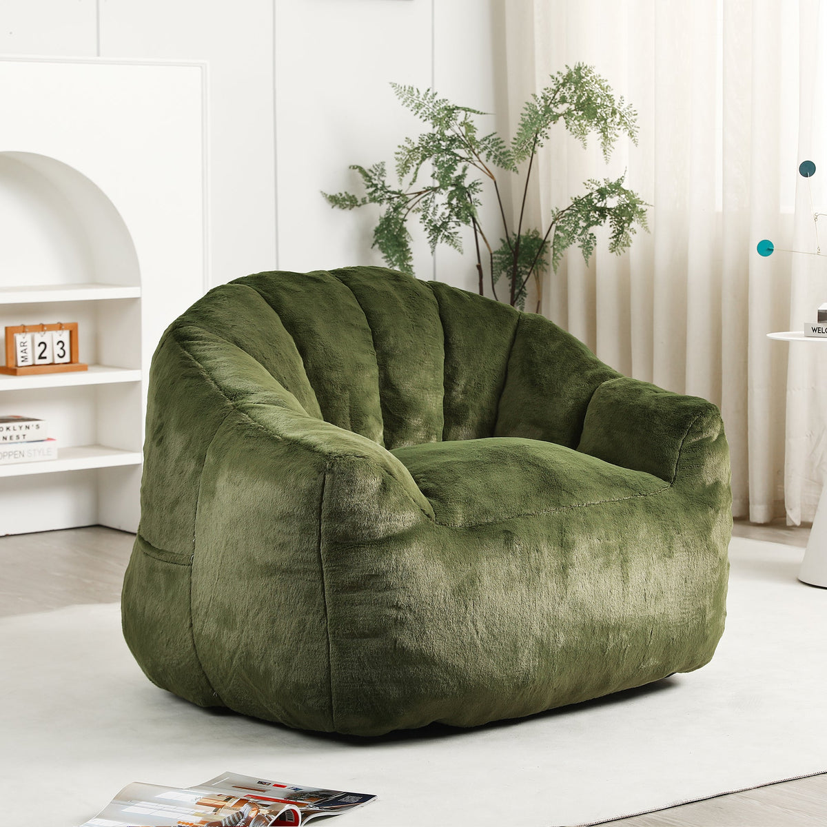Bean Bag Chair with Armrests
