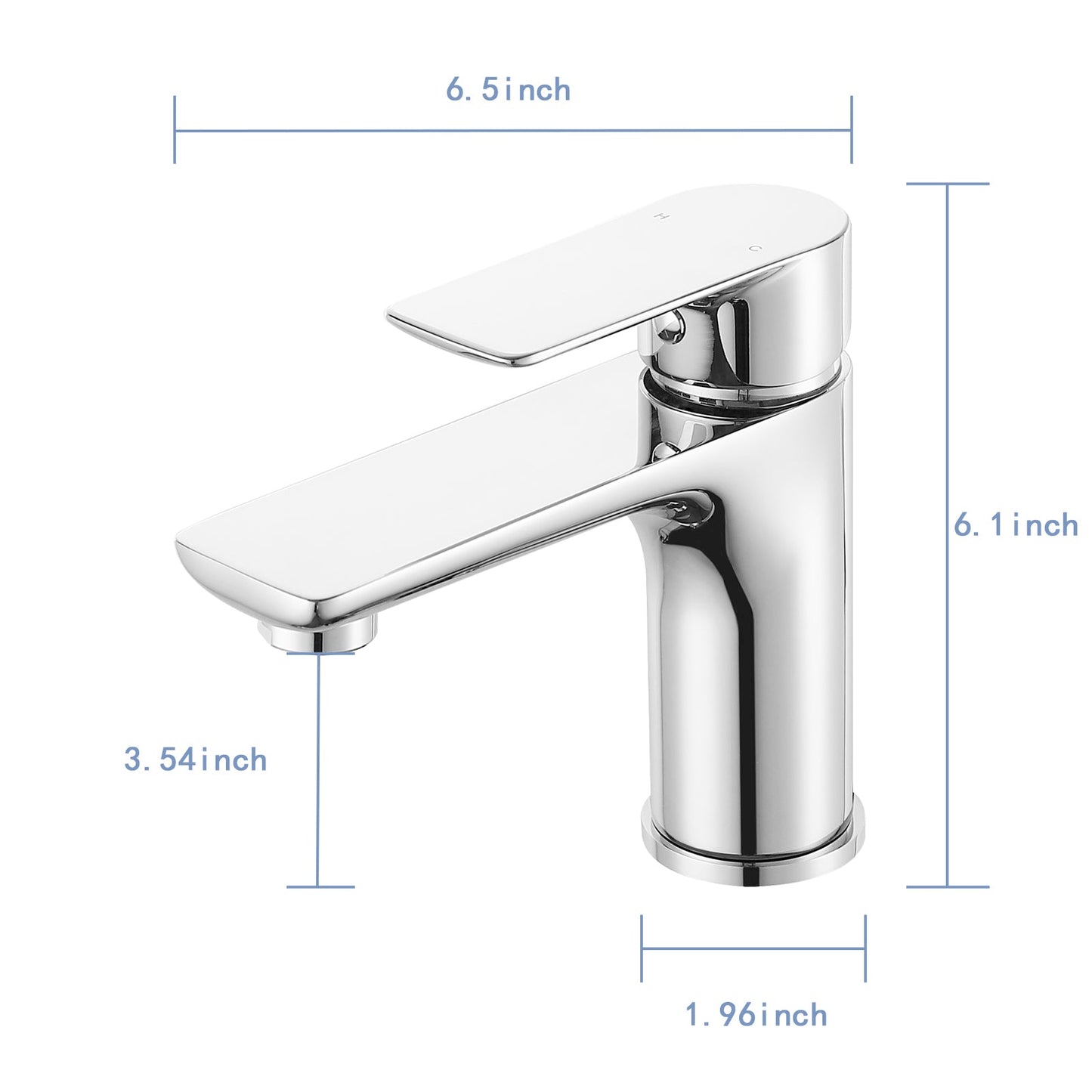 Chrome Single Handle Lavatory Basin Sink Faucet