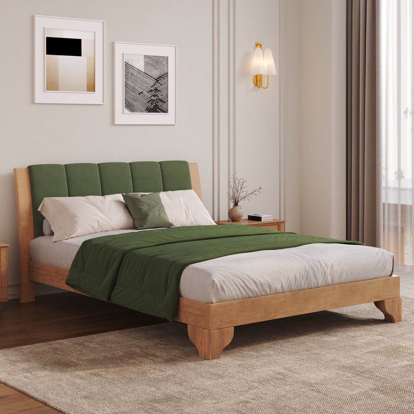 Premium Pine Wood Queen Bed Frame