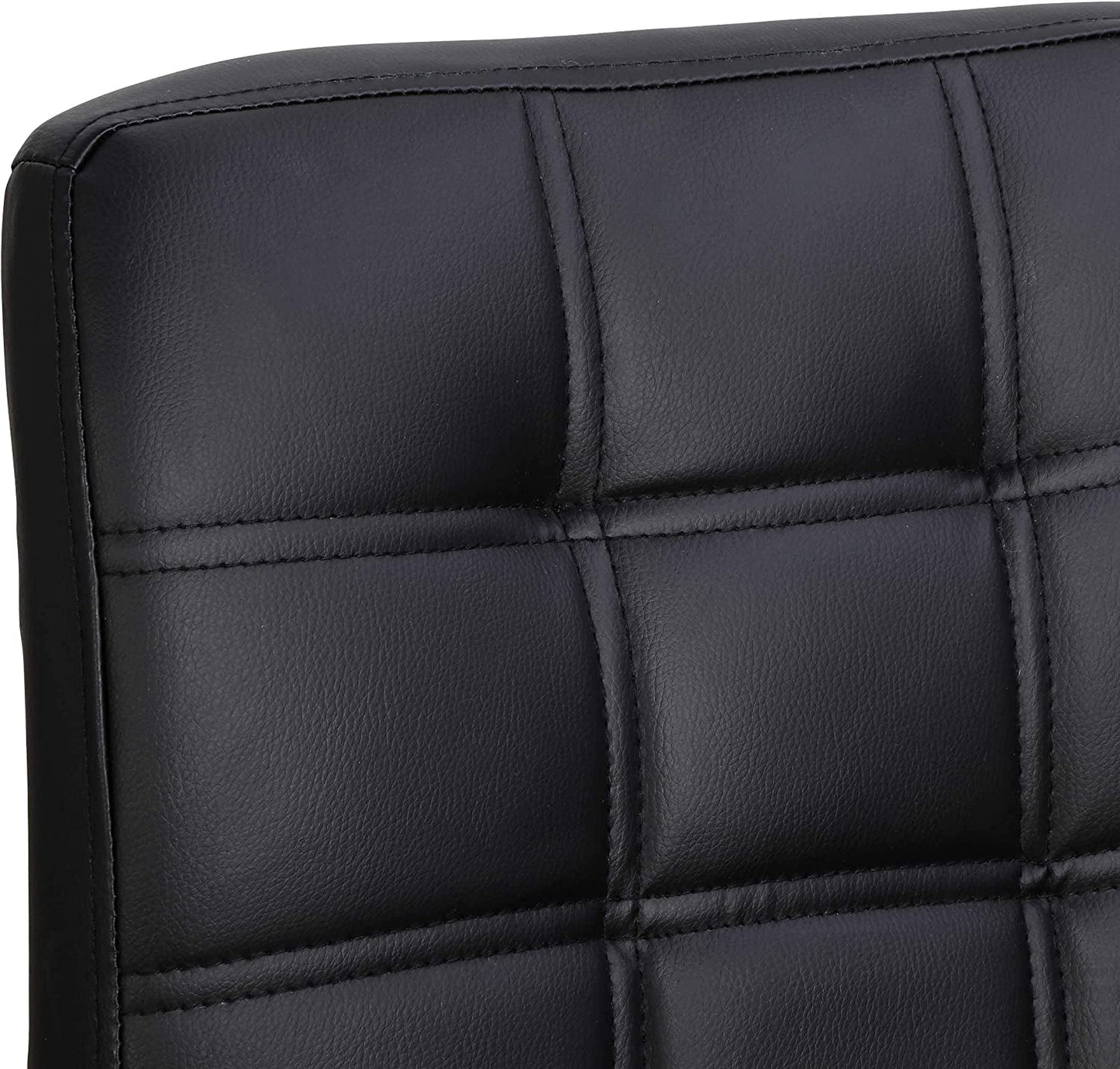 Set of 4 Adjustable Swivel PU Leather Bar Stools Modern