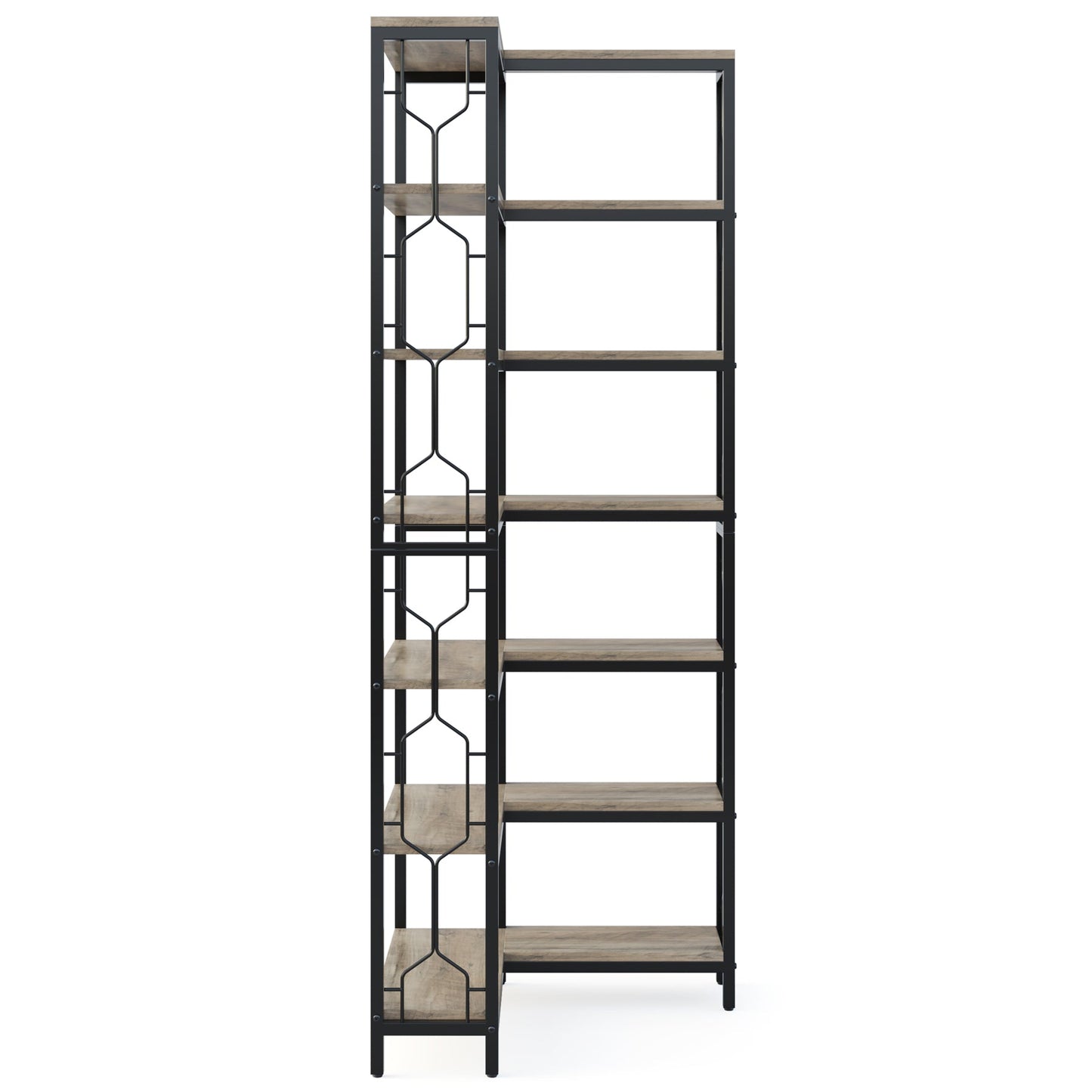 78.74" Tall 7-Tier Industrial Bookshelf